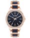 Steve Madden Dames Echt Kristallen Accenten Armbandhorloge
