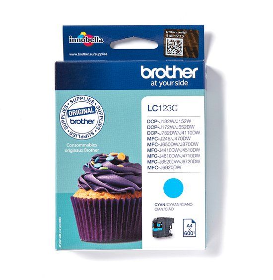 Brother LC123C Cyaan inktcartridge - Origineel