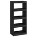 VidaXL Boekenkast/kamerscherm 60x30x135,5 cm massief grenenhout zwart