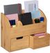 Merkloos Relaxdays Bureau organizer bamboe