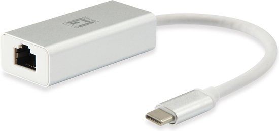 LevelOne USB-0402 - Ethernet Adapter - USB-C - 1000 Mbit/s - Silver/White