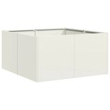 VidaXL Plantenbak Staal Wit 80x80x40 cm