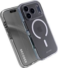 DECODED Clear Frosted Hoesje Geschikt voor iPhone 17 Pro Max - Anti-Yellowing - 100% Gerecycled Materiaal - Geschikt voor MagSafe - Doorzichtig Hoesje – Wit