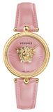 Versace Palazzo VECQ01220 Dameshorloge Roze Leer Analoog Quartz