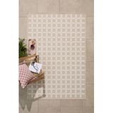 NOUS Living Binnen- en Buitenvloerkleed Zand/Off White (230x160 cm)