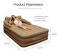StarTech Opblaasbaar luchtbed - 2 persoons - 152x203x22 cm - Geschikt voor camping en auto (achterbank) - PVC, bruin