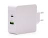 Watio Wave Oplader - wandlader met twee poorten USB-C en USB A, capaciteit 48 W, compatibel met PD en QC3.0, wit