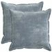 vidaXL - Taie d'oreiller - 2 pièces - BOIS - Bleu clair - 80 x 80 cm - Coton satiné