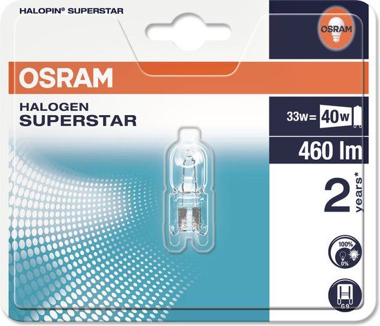 Osram Halopin Eco Halogeenlamp - 33W G9 - 460 Lumen
