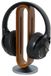 LogiLink Support de casque bambou, brun/argent