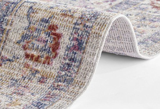 Nouristan Luxor Tapijtloper - Crèmekleurig - 80 x 200 cm