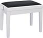 Konig & Meyer 13925 Piano bench mat blanc, siège velours noir