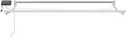vidaXL - Manual - Awning - Frame - with - Solar - LED - 3,5 - x - 2,5 - m - Wit