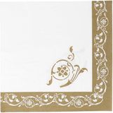 Graziano, Papieren servetten GOLDEN ELEGANCE, verpakking met 20 servetten, formaat 33 x 33 cm, snoepbuffet party