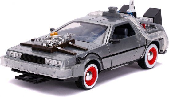 Jada Toys Time Machine Back to the Future 3 1:24 - Die-Cast Vehicle - Silver