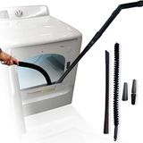 Vacuüm bevestiging voor droger ventilatie, spleet reinigingsgereedschap voor kleren droger met pluisvanger borstel en flexibele slang.