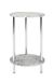 HAKU Bijzettafel rond betonlook chroom MDF metaal ronde salontafel - H 50 cm x Ø 30 cm