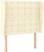 vidaXL Hoofdbord met randen 83x23x118/128 cm kunstleer crèmekleurig