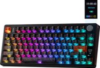 EPOMAKER TH80 Pro V2 - Mechanisch Draadloos Toetsenbord - RGB - 75% - QWERTY - Gaming Keyboard - Zwart/Rood