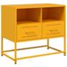 Bol Meuble TV 68x39x60,5 cm acier moutarde