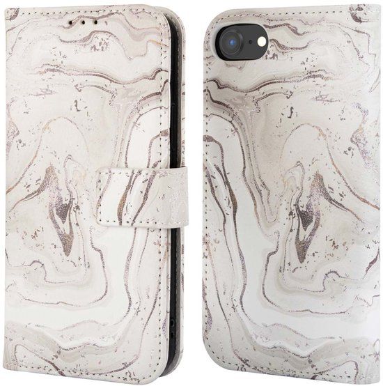 imoshion Design Bookcase - Geschikt voor Apple iPhone 17e / 16e - Sandy Marble