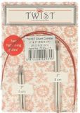 ChiaoGoo TWIST Lace Short Combo Pack 3 mm with 5 cm and 8 cm Interchangeable Tips and Red Cables