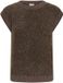 Fransa Damesvest FRVanna Wa 1 Chocolate Torte Melange Wol Ronde Hals Korte Mouw L
