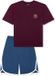 SCHIESSER Shortama Jongens Pyjamas Katoen Pruim Logo Korte Mouw Maat 152