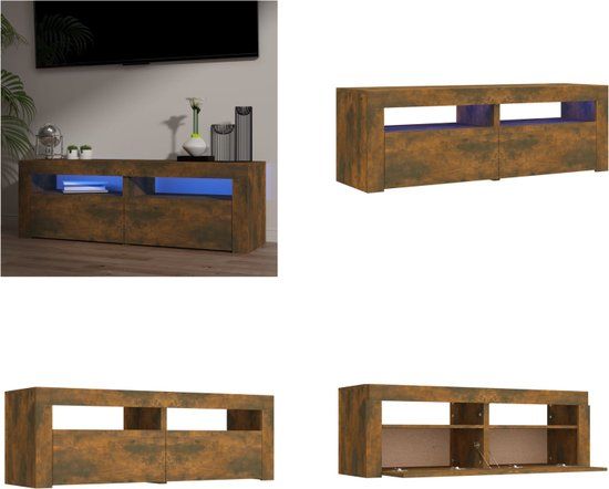 vidaXL Tv-meubel met LED-verlichting 120x35x40 cm sonoma eikenkleurig