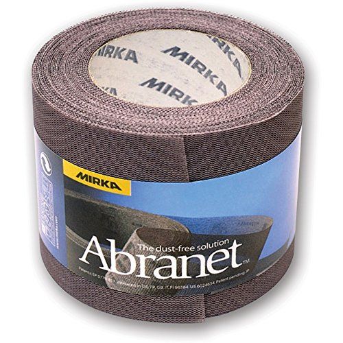 Mirka Abranet netschuurrol 75 mm x 10 m klittenband/korrel P180 / 1 rol/voor het schuren van hout, plamuur, lak, kunststof / 545BI001183R