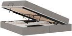 vidaXL Opbergbed met matras en opslag Taupe 180 x 200 cm Polyester