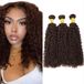 Merkloos Haarextensions #4 Chocoladebruin - Krullend - 100g/Bundle