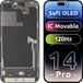 MP Apple iPhone 14 Pro Display met MP Touchscreen, met Frame, Soft OLED FHD 120Hz IC Movable Versie, Zwart