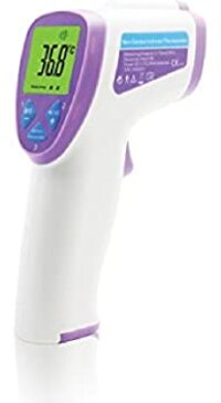 GIMA - Contactloze onmiddellijk afleesbare infrarood multifunctionele thermometer voor volwassenen, kinderen en baby's. Meting op voorhoofd en oor, met koortsalarm, ook voor voorwerpen en vloeistoffen