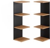 Vicco Paolo Wandplank – 30 x 95 cm Set van 2 Antraciet