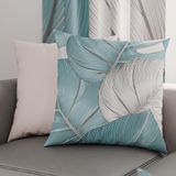 PETTI Artigiani Italiani - Paar kussenslopen 60 x 60 cm, microvezel, tropisch lichtblauw A, set van 2