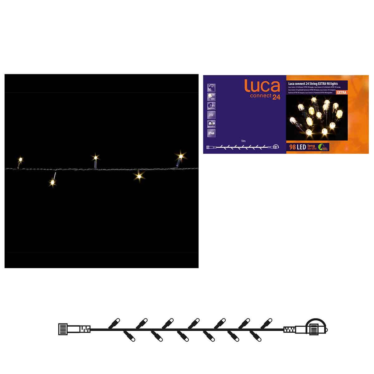 Luca lighting - Snoer L1000 Connect 24 Warm Wit Led 98L Extra