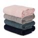 Handdoekenset, 4-delig, grijs, donkerblauw, roze, blauw