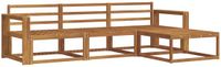 vidaXL - Bank loungeset - 4 zitplekken - Naturel - Massief Acacia Hout