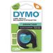 DYMO LetraTag Plastic Labels, Zwart op Groen, 12mm x 4m