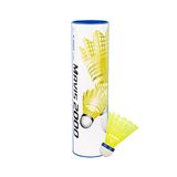 Yonex Mavis 2000 badmintonballen, geel met rode strepen (tot 14 °C), 6 stuks