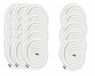 HIMRY® KXD7003 randbescherming, U-vormige schuimbescherming, veiligheid voor je kinderen, tafelrandbescherming van glas, extra dik, randbescherming, 20 x 2 m, gebroken wit