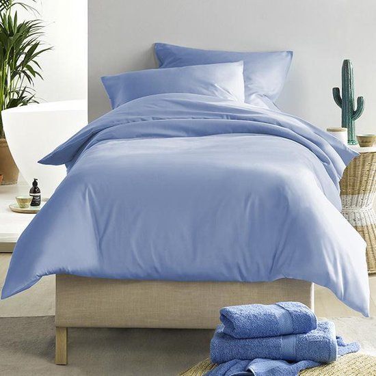 De Witte Lietaer Dekbedovertrek Olivia - Eenpersoons 140x220 cm - Blauw