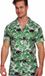 Fiestas Guirca Hawaii Aloha Shirt Palmbladeren Groen M