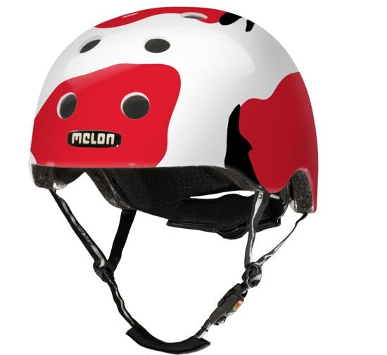 Melon Koi Ants - Fietshelm - M-L (52-58cm) - Rood/Wit