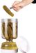 Bommel pot met filter omkeerd, transparant/wit, 20 cm hoog, plastic