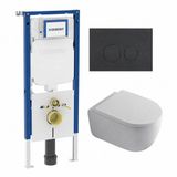 Geberit QeramiQ Dely Swirl Toiletset - Mat Wit