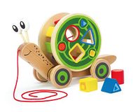 Hape E0349 - Nauw Slak Natrekspeelgoed, Hout, Vanaf 12 Maanden, Veekleurig