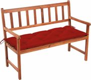 vidaXL Tuinbank met kussen, 120 cm, massief acaciahout