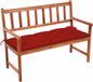 vidaXL Tuinbank met kussen, 120 cm, massief acaciahout